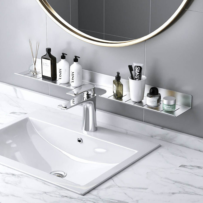 Alumíniumötvözet tárolópolc falra szerelhető/fúró falra akasztható állvány fürdőszobai zuhanypalackok kézi szappan kozmetikai tartó organzier