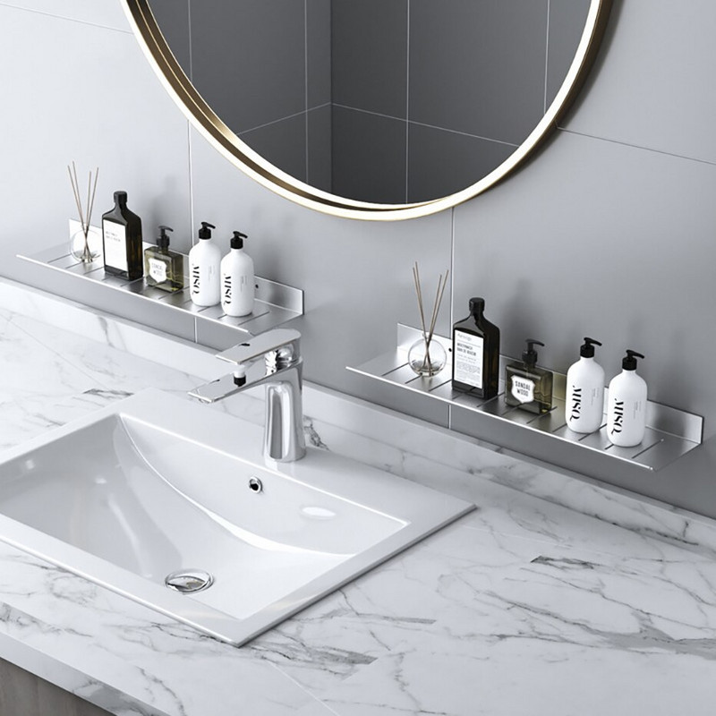 Alumíniumötvözet tárolópolc falra szerelhető/fúró falra akasztható állvány fürdőszobai zuhanypalackok kézi szappan kozmetikai tartó organzier