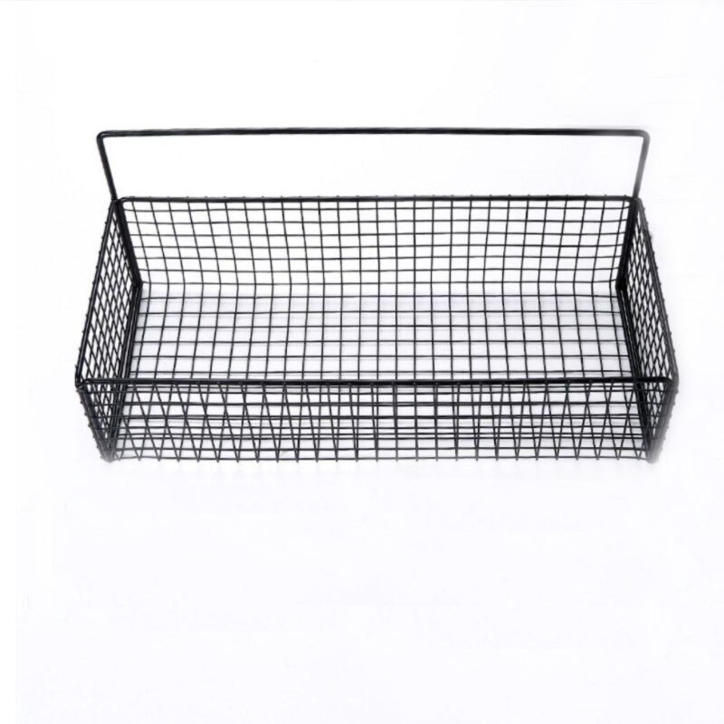 Fekete zuhanyfali polc Lyukasztó Ingyenes zuhanypolc Fekete fehér Tárolókosár tároló állvány Konyha Fürdőszoba Kiegészítők