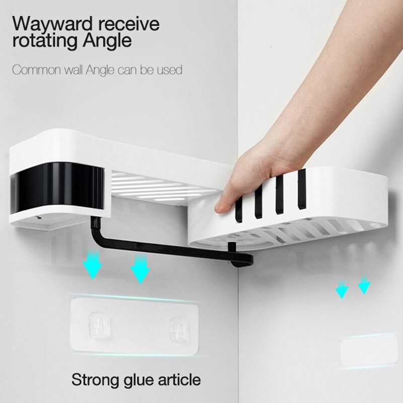 Kūrybinis vonios kambario stovas Vonios kambario kampinis laikymo lentynas Virtuvės reguliuojamos sieninės lentynos Sulankstomas laikiklis Virtuvės tualeto reikmenys