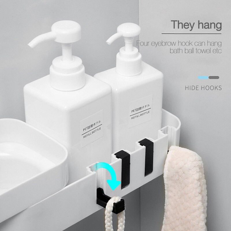 Kūrybinis vonios kambario stovas Vonios kambario kampinis laikymo lentynas Virtuvės reguliuojamos sieninės lentynos Sulankstomas laikiklis Virtuvės tualeto reikmenys