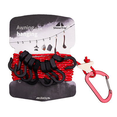 Utazási ruhazsinór kemping zsinór akasztó Utazási mosoda Ruhazsinór kültéri ruházati zsinór Kötél akasztókhoz Fényvisszaverő