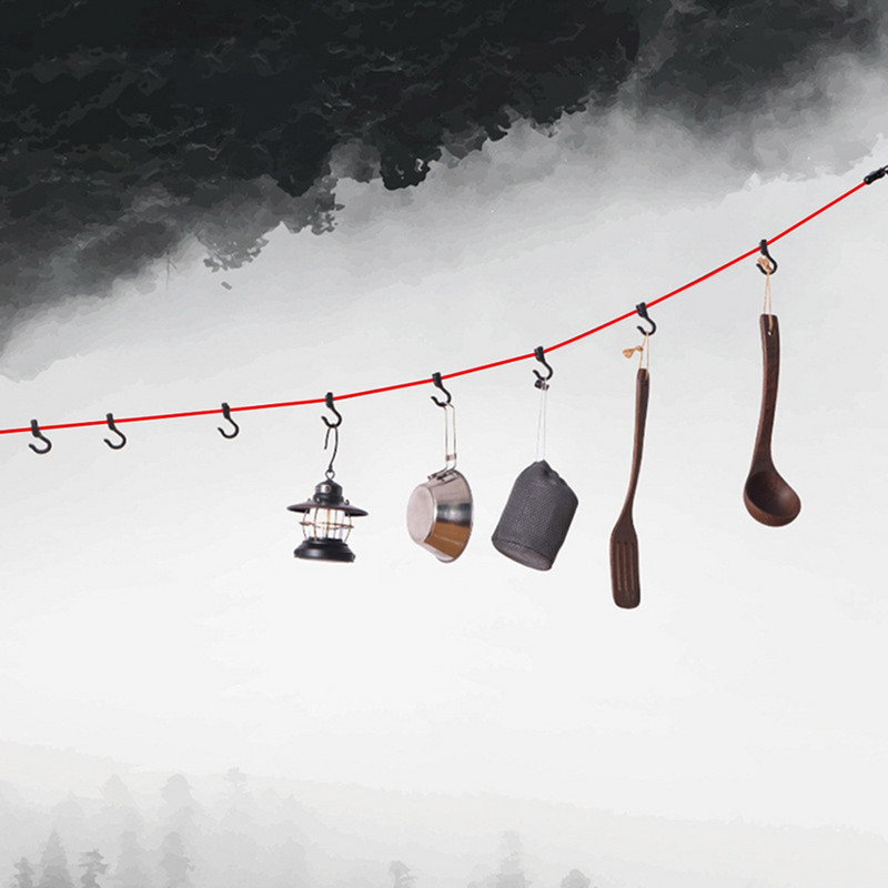 Utazási kötél állítható sátor Ruhazsinór kültéri szárításhoz Állítható kempingzsinór ruhaszárításhoz