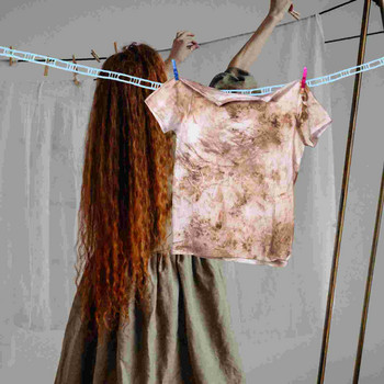 Въже Въже за дрехи Къмпинг Пране Пране На открито Найлонова стойка за сушене на дрехи Еластична ветроустойчива