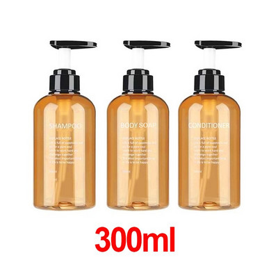 3db folyékony szappan adagoló flakon készlet kézfertőtlenítő palack sampon testmosó tusfürdő flakon kültéri utazási eszközök 300ml/500ml