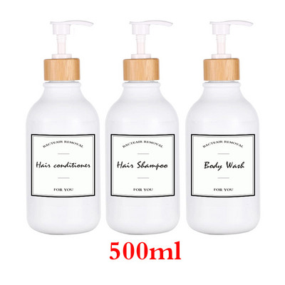 3db folyékony szappan adagoló flakon készlet kézfertőtlenítő palack sampon testmosó tusfürdő flakon kültéri utazási eszközök 300ml/500ml