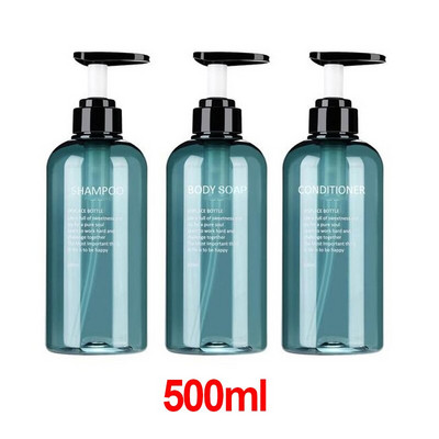 3db folyékony szappan adagoló flakon készlet kézfertőtlenítő palack sampon testmosó tusfürdő flakon kültéri utazási eszközök 300ml/500ml