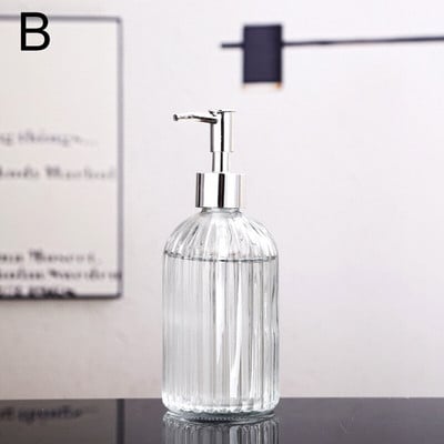 400 ml-es vintage üveg kézi nyomású folyékony szappanadagolók, nagy kapacitású, csúszásmentes tárolópalackok tartozékok otthoni fürdőszobához