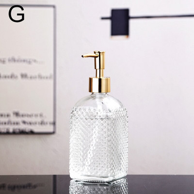 400 ml-es vintage üveg kézi nyomású folyékony szappanadagolók, nagy kapacitású, csúszásmentes tárolópalackok tartozékok otthoni fürdőszobához