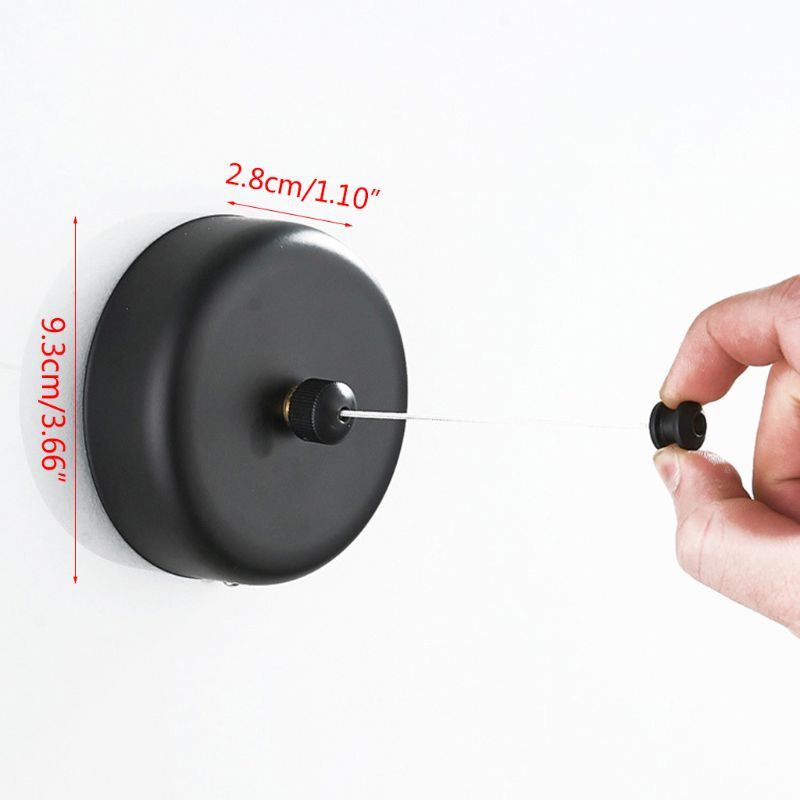 3 m, negru, alb, frânghie retractabilă, suport de uscare pentru rufe Depozitare frânghie, frânghie, din oțel inoxidabil, uscător de rufe