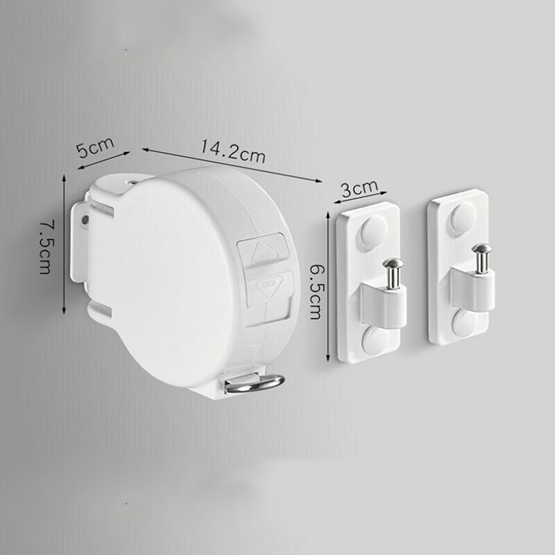 Beltéri láthatatlan ruha zsinór akasztólyukkal Behúzható ruhakötél kötélszárító állvány erkély ruha zsinór fúrás nem szükséges