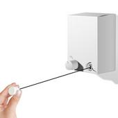 ÚJ Behúzható ruhakötél rozsdamentes acél ruha függesztő sztreccs vászon szekrény szervező láthatatlan ruhaakasztó