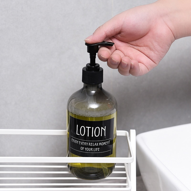 3 pakuotės muilo dozatoriaus buteliukai vonios kambariui, didelės talpos šampūno dušo želė buteliukai, pakartotinai užpildomas losjono indelis su etiketėmis