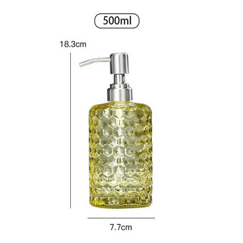 Ευρωπαϊκού τύπου 500ml Γυάλινο Σαπούνι Διανομέας Παχύρρευστο Γυάλινο Μπουκάλι Σαμπουάν Αφρόλουτρο Τύπου Μπουκάλι Μπουκάλι Διακόσμηση Αξεσουάρ μπάνιου