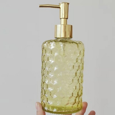 Europietiško stiliaus 500 ml stiklinio muilo dozatorius sutirštinto stiklo buteliuko šampūnas dušo želė preso buteliukas Vonios dekoravimo priedai