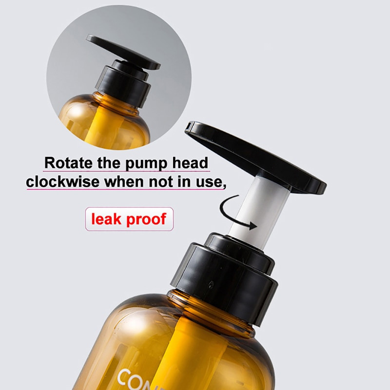 3 vnt / rinkinys Muilo dozatoriaus buteliukas vonios kambario šampūno buteliukas Didelės talpos preso tipo losjonas kūno muilo tuščias buteliukas rinkinys