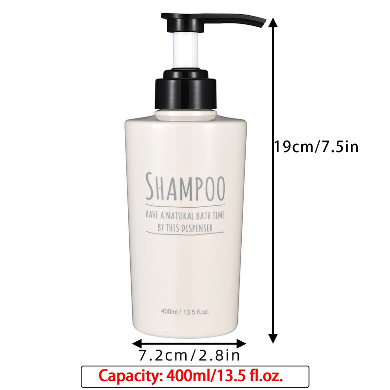 3 vnt / rinkinys Muilo dozatoriaus buteliukas vonios kambario šampūno buteliukas Didelės talpos preso tipo losjonas kūno muilo tuščias buteliukas rinkinys