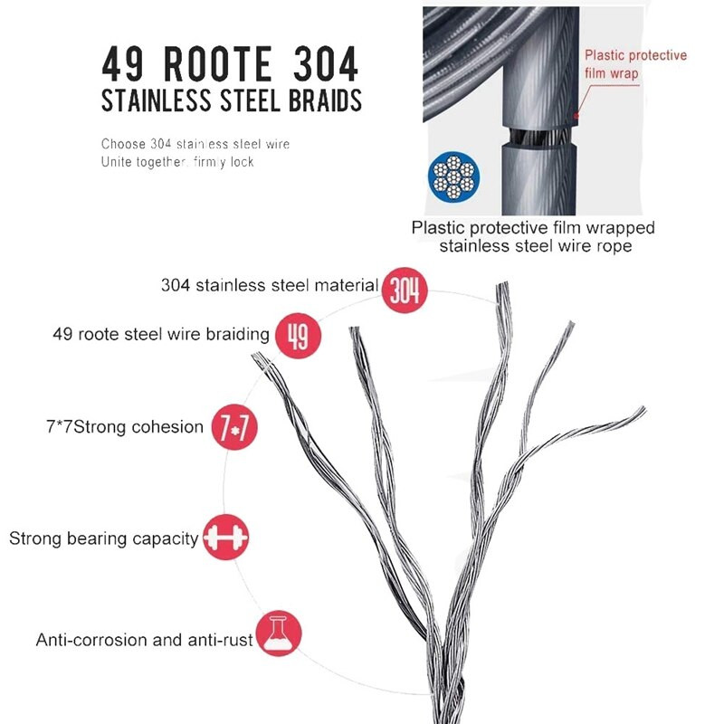 Behúzható ruhaszárító zsinór, nagy teherbírású ruhaszárító zsinór, falra szerelhető, rozsdamentes acél szárító zsinór, 15,8 láb (fehér)