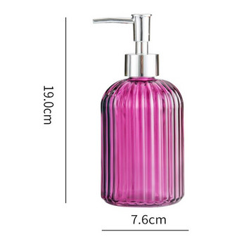 Υψηλής ποιότητας Μεγάλος Χειροκίνητος Διανομέας Σαπουνιού 400ML Δοχεία μπουκαλιών καθαρού γυαλιού απολυμαντικού χεριών Τύπος άδεια μπουκάλια Μπάνιο#GH