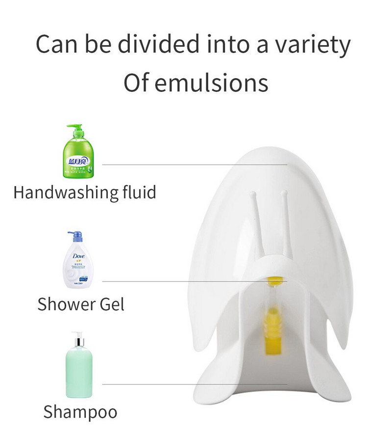 Kreatív csigaforma szappanadagoló kozmetikai flakonok fürdőszobai kézfertőtlenítő sampon testápoló palack fürdőszobai hardver