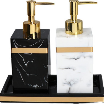 400/500ml Travel Resin Square Bottle Dispenser Soap Gel Shower Empty Bottle Bathroom Liquid Dispenser for Soap W4450