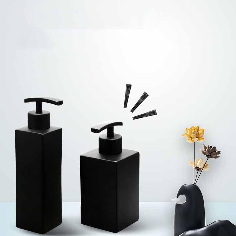 Dozator de săpun lichid negru mat Dispenser de săpun de bucătărie din oțel inoxidabil Șampon de baie Sticla de loțiune dezinfectant pentru mâini pentru copii