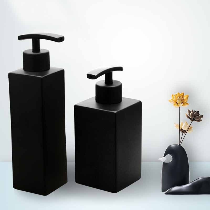 Dozator de săpun lichid negru mat Dispenser de săpun de bucătărie din oțel inoxidabil Șampon de baie Sticla de loțiune dezinfectant pentru mâini pentru copii