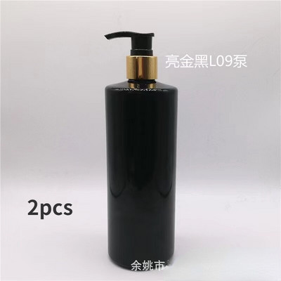4db Újratölthető 500 ml-es üres lotion pumpás flakonok gél szappanadagoló samponhoz fekete lapos vállnyomó lotion palackkészlet