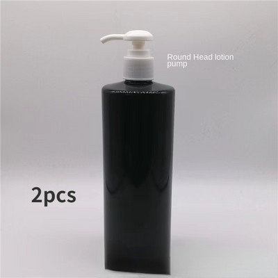 4db Újratölthető 500 ml-es üres lotion pumpás flakonok gél szappanadagoló samponhoz fekete lapos vállnyomó lotion palackkészlet