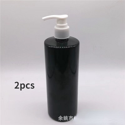 4db Újratölthető 500 ml-es üres lotion pumpás flakonok gél szappanadagoló samponhoz fekete lapos vállnyomó lotion palackkészlet