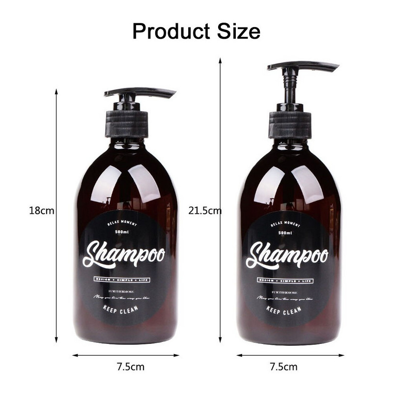 3 az 1-ben készlet fürdőszobai szappanadagoló 500 ml-es sampon testmosó hajbalzsam flakon műanyag tároló palack Press Pump Subflack