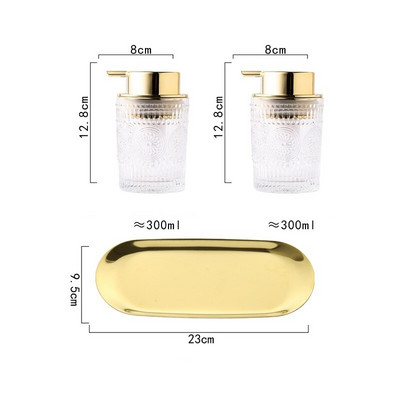 300/400 ml-es üvegszappan adagoló fürdőszobai hab hab üres utántöltő alápalackozás kézfertőtlenítő tusfürdő fürdőszobai kiegészítők készlet