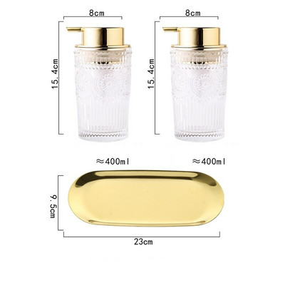 300/400 ml-es üvegszappan adagoló fürdőszobai hab hab üres utántöltő alápalackozás kézfertőtlenítő tusfürdő fürdőszobai kiegészítők készlet