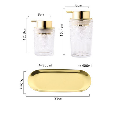 300/400 ml-es üvegszappan adagoló fürdőszobai hab hab üres utántöltő alápalackozás kézfertőtlenítő tusfürdő fürdőszobai kiegészítők készlet