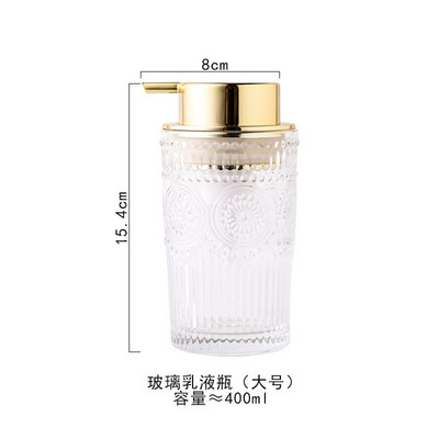 300/400 ml-es üvegszappan adagoló fürdőszobai hab hab üres utántöltő alápalackozás kézfertőtlenítő tusfürdő fürdőszobai kiegészítők készlet