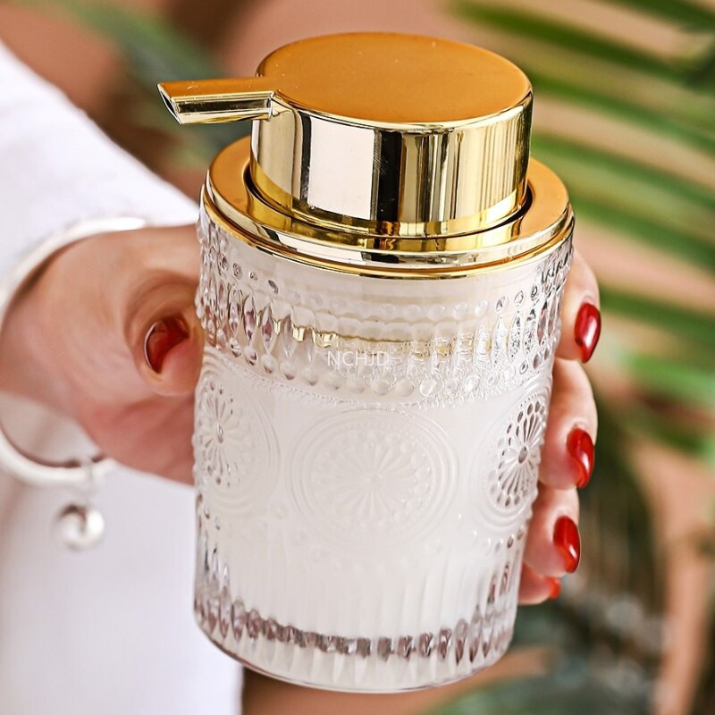 300/400 ml-es üvegszappan adagoló fürdőszobai hab hab üres utántöltő alápalackozás kézfertőtlenítő tusfürdő fürdőszobai kiegészítők készlet