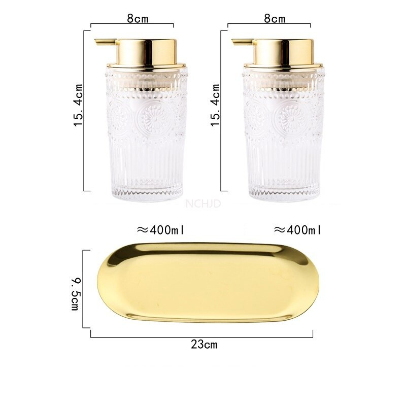 300/400 ml-es üvegszappan adagoló fürdőszobai hab hab üres utántöltő alápalackozás kézfertőtlenítő tusfürdő fürdőszobai kiegészítők készlet