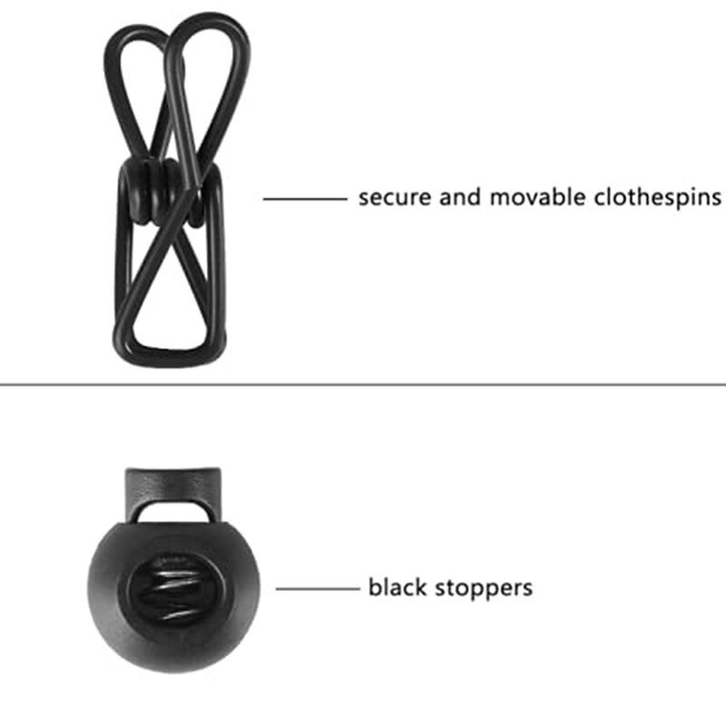 Behúzható, hordozható utazási ruhakötél, állítható kötél, szárítóállvány háztartási kellékekhez kültéri, beltéri 185 cm