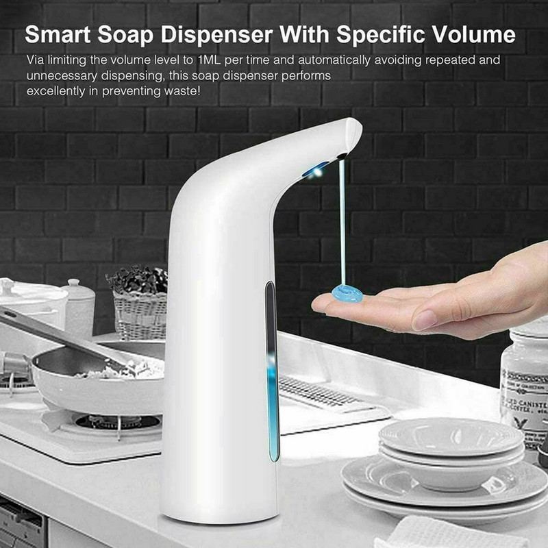 400 ml-es automata szappanadagoló infravörös érintésmentes folyadék intelligens érzékelő, kéz nélküli fertőtlenítő indukciós sampon