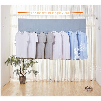Поставка за сушене на дрехи Въже Домашно хотелско съхранение Неръждаема стомана Прибиращи се въжета Сушилня за дрехи Органайзер Закачалка за пране