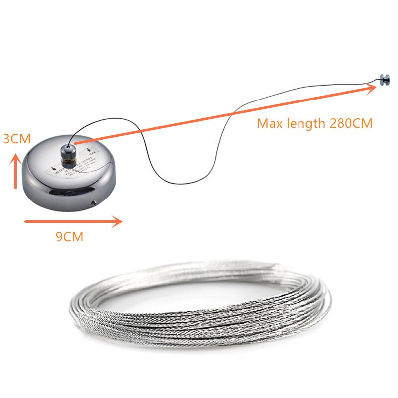 Ruhaszárító állvány Kötél Főoldal Szállodai Tárolás Rozsdamentes acél Behúzható ruhakötél Ruhaszárító Szervező Mosodaakasztó