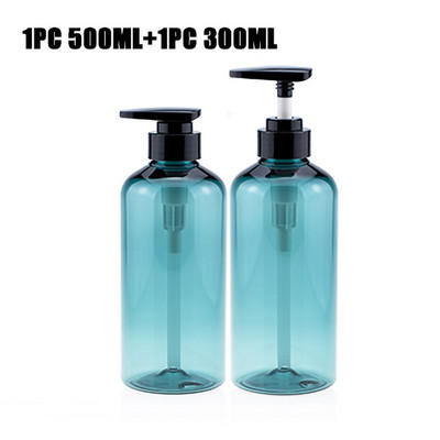 2Pcs Boce šampona za regeneraciju Punjive prazne plastične bočice za tuširanje sapuna Posuda za losion za kupaonicu 300ML/500ML