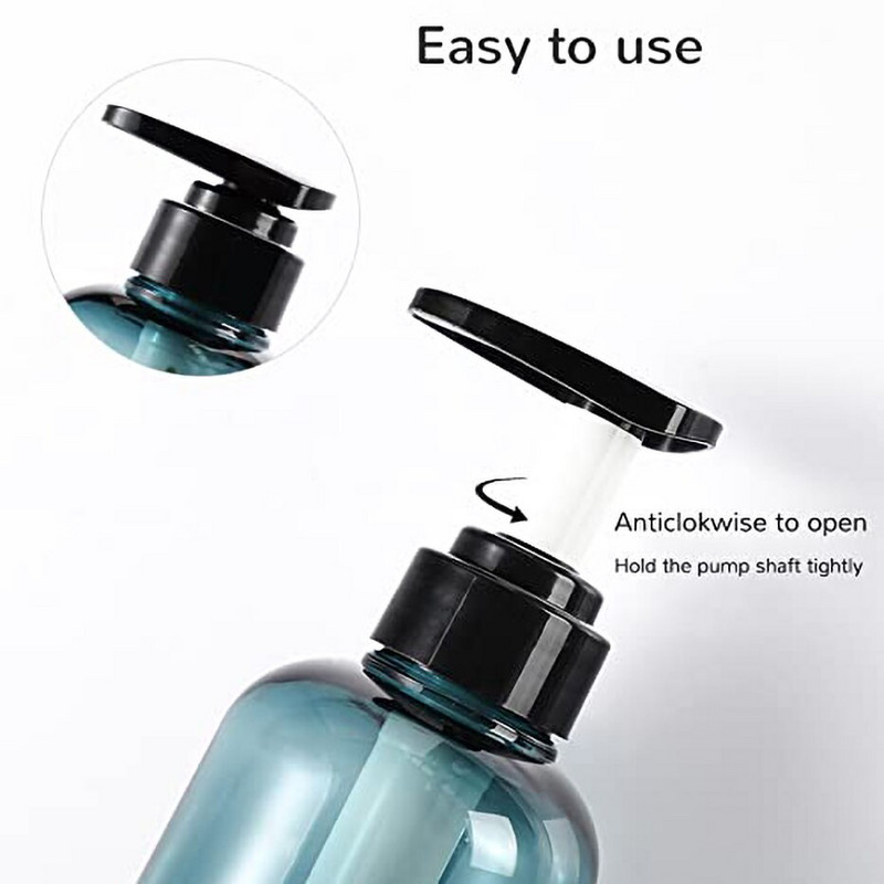 2Pcs Boce šampona za regeneraciju Punjive prazne plastične bočice za tuširanje sapuna Posuda za losion za kupaonicu 300ML/500ML