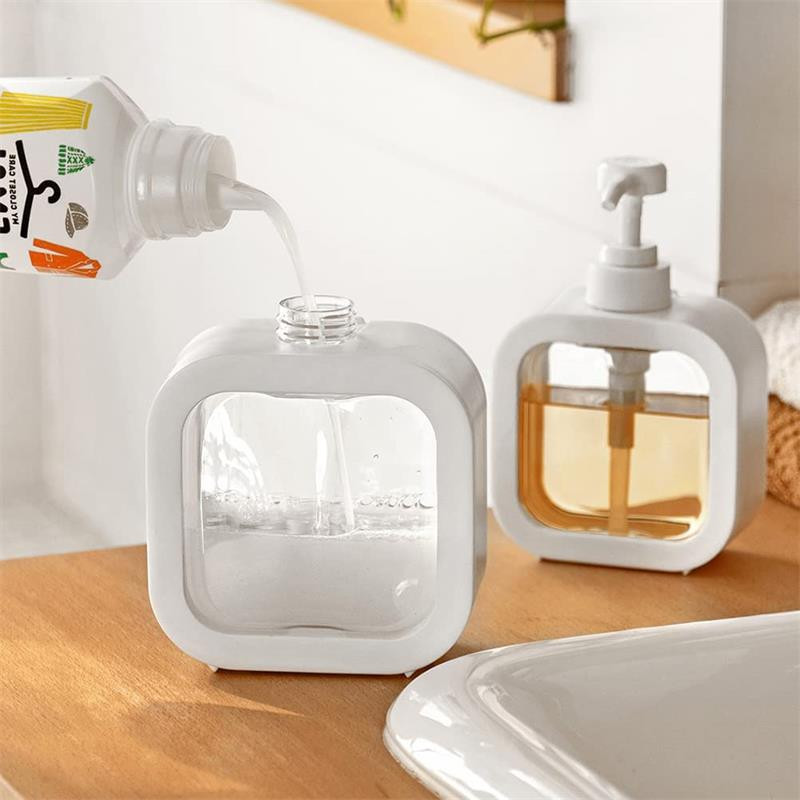 300/500 ml-es szappanadagoló palackok konyhai/fürdőszobai újratölthető samponos tusfürdő folyékony szappan tartályos lotionpalackokhoz