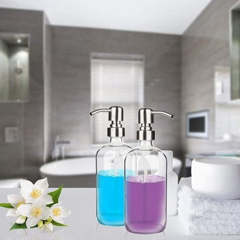 Glass Soap Dispenser With Pump - Dish Soap Dispenser For Kitchen, Bathroom Glass Soap Dispenser 2 Pack