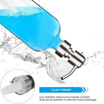 Стъклен дозатор за сапун с помпа - Дозатор за съдове за кухня, баня Стъклен дозатор за сапун 2 пакета