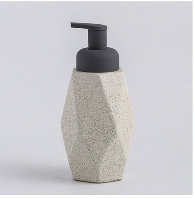 Fürdőszoba kerámia hab adagoló/nyomóhabpalack/buborékos szappanadagoló/porcelán tusfürdős flakon konyhába 360ml