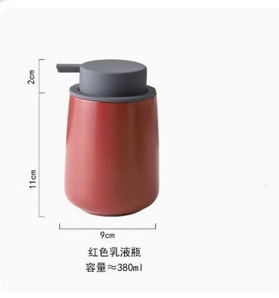 Fürdőszoba kerámia hab adagoló/nyomóhabpalack/buborékos szappanadagoló/porcelán tusfürdős flakon konyhába 360ml