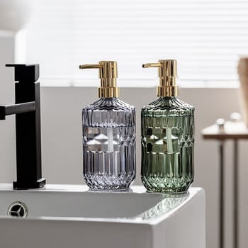 Εγχειρίδιο φιάλης γυάλινης λοσιόν Press Soap Dispenser Bottle Fillable Shower Gel Bottle Bottle Bottle for Bathroom Kitchen
