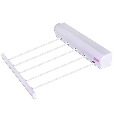 Nailono sienoje montuojama vidaus drabužių linija, ištraukiama skalbinių kabykla Džiovinimo rankšluosčių kabykla, lanksti virvė